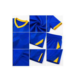 ชุดเสื้อและกางเกงขาสั้นฟุตบอลลายธงชาติแบบสั่งทำพิเศษ ไซส์พลัส น้ำหนักเบา ระบายอากาศได้ดี แห้งเร็ว ชุดยูนิฟอร์มประสิทธิภาพสูง พิมพ์ลายแบบซับลิเมชั่น - Product Image 6