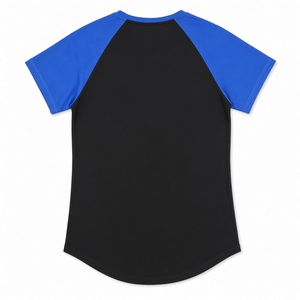 เสื้อยืดคอกลม Zeta Phi Beta สีดำ สีน้ำเงินรอยัล แขนเสื้อแบบแร็กแลน ประดับกลิตเตอร์ ลายตราสัญลักษณ์ สำหรับสตรี  แขนสั้น - Product Image 2