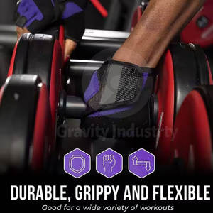 Guantes de Cuero para Levantamiento de Pesas, Cierre con Cordones, Antideslizantes, Equipo de Gimnasio de Alta Calidad, Bajo Precio, MOQ - Product Image 2