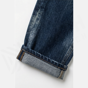 Jean en denim déchiré et délavé coupe droite pour homme, taille haute, coupe slim, en coton, style décontracté automne - Product Image 6