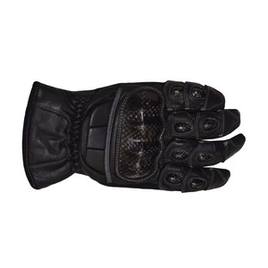 Gants de moto en cuir véritable confortables et personnalisés - Gants d'entraînement respirants à écran tactile pour le sport, à doigts complets avec fermeture auto-agrippante - Product Image 3