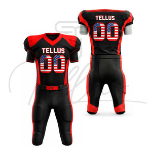 Uniforme de football américain OEM de haute qualité 2026, 100 % polyester, couleur unie pour équipe - Product Image 1