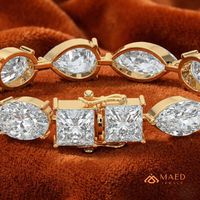 Bracelet tennis en moissanite plaqué or 18 carats, formes mélangées, poire, princesse, émeraude, bijoux pour femmes, cadeau de luxe