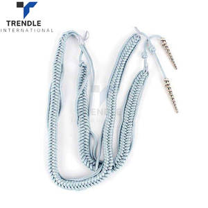 Cordones de Uniforme de Algodón y Nailon con Alambre Dorado, Hechos a Mano, con Puntas Metálicas, para Ceremonias - Product Image 2