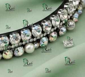 Correa de Cuero Artesanal Personalizable de Lujo Rub International con Cristales Brillantes AB para Caballo, Equipo de Exhibición Ecuestre - Product Image 3