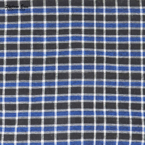 High Quality Cotton Woven Yarn-Dyed Plaid Fabric Black <b>Checked</b> Kitchen Napkin for Shirt Hot Selling Striped Curtains Coverings - Product Image 6