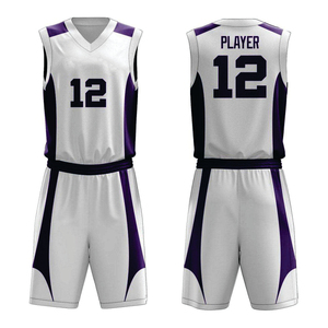 Uniformes de basket-ball pour hommes personnalisés de haute qualité en vente, imprimés par sublimation, vêtements de sport grande taille, logo personnalisé, polyester - Product Image 1