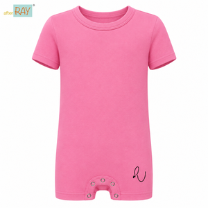 Pink 100% Cotton Interlock 220gsm <b>Popper</b> Bodysuit | Special Kids Sensory <b>Clothing</b> Inclusive Wear Short Sleeve Adaptive Vest - Product Image 1