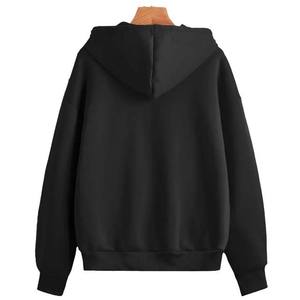 Sweat-shirt et hoodie respirants surdimensionnés pour femmes, bleu Pakistan, taille plus, avec fermeture éclair respirante - Product Image 6