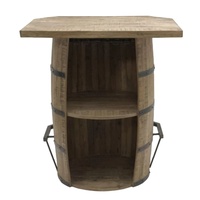 Table de bar multifonctionnelle extensible en bois massif, style industriel moderne américain, écologique, pour salon, bar à domicile, cuisine