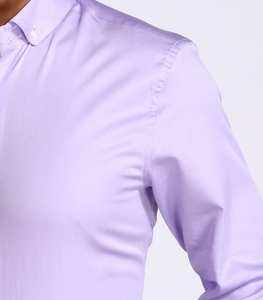 Col montant personnalisé de haute qualité, élégant, couleur personnalisée, poignets unis, polyester/coton, anti-plis, respirant, séchage rapide, printemps - Product Image 2