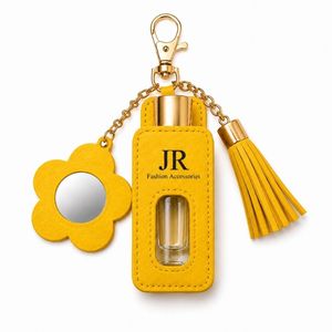 Porte-rouge à lèvres compact avec miroir et porte-clés à pompon, protecteur multifonctionnel pour baume à lèvres, idéal pour les retouches rapides en extérieur - Product Image 1