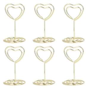 Metal Place <b>Card</b> Holders Photo Clip Stands Wedding <b>Table</b> Number Name Sign Stand Birthday Party Home Decoration Supplies - Product Image 2