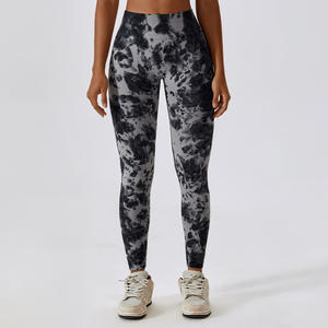 Leggings Deportivos Tie Dye Sin Costuras al Por Mayor, Cintura Alta, Control de Abdomen, Pantalones de Yoga para Ejercicio, Ropa Deportiva OEM ODM - Product Image 3
