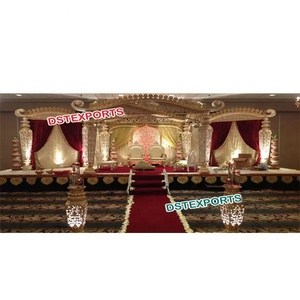 Mandap en bois traditionnel indien pour intérieur, fabricant DST Exports, forte demande, mandaps en bois massif pour mariage hindou, décoration, New York - Product Image 3