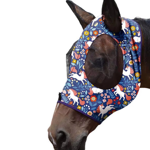 Máscara Antimosquitos para Caballos de Malla de PVC Cómoda y Transpirable para Equitación al Aire Libre con Protección Facial Visible y para las Orejas - Precio Mayorista - Product Image 4