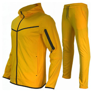 Chándal Deportivo Unisex con Capucha, Manga Larga, Color Sólido, Casual, con Bloques de Color, Transpirable, de Algodón, para Invierno, Corte Regular, con Bolsillos Laterales - Product Image 3