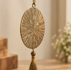 Décor suspendu d'arbre de Noël en métal de qualité supérieure en laiton AK avec pièce suspendue à la main finie en or pour la suspension d'arbre de Noël - Product Image 3