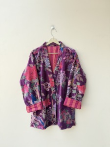 Kimono floral bohème, veste en velours douce et confortable - Product Image 2
