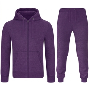 Conjunto Deportivo de Otoño para Hombre, Transpirable, de Spandex/Poliéster, Chaqueta con Capucha y Pantalones Deportivos para Ejercicio, Running y Uso al Aire Libre - Product Image 5