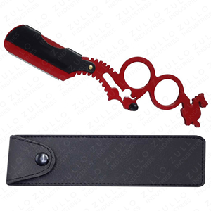 Wholesale Gradient Finish Straight Shaving <b>Razor</b> Stainless Steel Leaf Handle Barber <b>Razor</b> OEM Private Label - Product Image 4