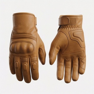 Équipement de moto en cuir classique personnalisé pour Cafe Racer, accessoires de protection des mains haute performance pour usage urbain - Product Image 1