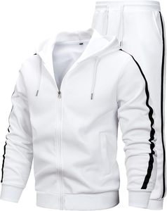 Conjunto Deportivo Informal para Hombre, Nueva Llegada 2026 |   Conjunto Deportivo Ligero para Primavera y Otoño |   Ropa Deportiva a Rayas Blancas y Naranjas - Product Image 5