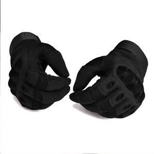Touch Screen Genuine Leather top quality Motorcycle Motor Sports Men's Carbon Fiber Knuckle Protective <b>Gloves</b> - Product Image 3
