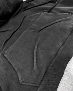 Sudadera con capucha y cremallera para hombre, estilo vintage, lavado ácido |   Forro Polar Desgastado con Efecto Descolorido por el Sol |   Camisetas Lisas Estilo Urbano OEM - Product Image 3