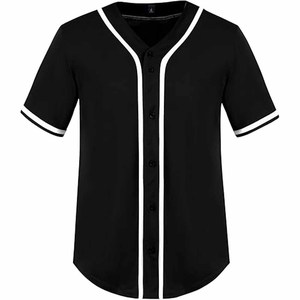 Camiseta de Béisbol Auténtica con Rayas Blancas y Negras, Venta al por Mayor, Uniforme de Béisbol Estampado, Subido por Dress Sports - Product Image 1