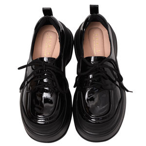 Zapatos Casuales de Moda para Mujer Ann'S, Mocasines de Plataforma con Cordones de PU, Suela Gruesa, Tacón de 6.5 cm, Forro Acolchado en el Talón, Amortiguación Antifricción - Product Image 3