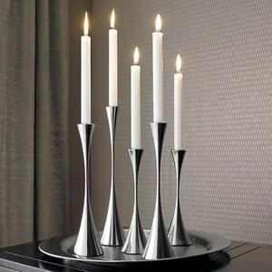 Elegant Metal Candle Holder With <b>Silver</b> Polished Finished Decorative Home Accent For Dining <b>Table</b> Wedding Centerpiece And Luxury - Product Image 1