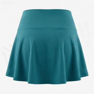 Minifalda de Cintura Alta para Mujer, Estilo Deportivo, Plisada, Transpirable, de Color Sólido, en Tela de Spandex y Poliéster - Product Image 2