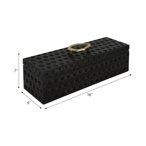 Modern Wooden Keepsake <b>Box</b> With Circular Cut Design Lid storage <b>Box</b> Used To Store Jewelry And Fashion Accessories From India - Product Image 3
