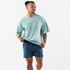 Camiseta de Algodón Tejida Oversize para Hombre, Estampado Personalizado, Ropa Urbana con Gráficos, Prenda Fabricada - Product Image 1