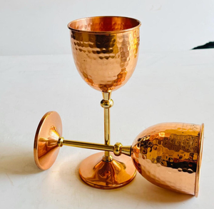 Gobelet à pied en cuivre, élégant, vintage, pour boire, coupe à vin décorative, vaisselle de bar haut de gamme - Product Image 4