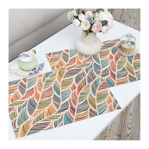 Popular Natural Linen Customized Durable Waterproof Digital Design Printed Place <b>Table</b> Mat Cloth Coaster Pad Cup Coffee Doily - Product Image 6