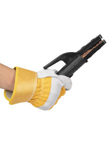 Guantes de Seguridad de Cuero Vacuno de Diseño Personalizado, Guantes de Trabajo para Soldadura Industrial y Construcción, Precio al por Mayor, Guantes de Trabajo con Palma Reforzada - Product Image 4