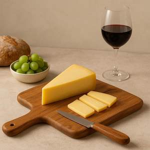 Tabla de cortar de bambú ecológica personalizada de doble cara con asa para cocina - Product Image 3