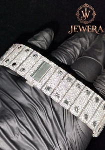Excellent Quality Durable and Stylish Stainless Steel Silver Mossinate Diamond <b>Watch</b> Perfect <b>for</b> Any Formal or Casual Event - Product Image 4