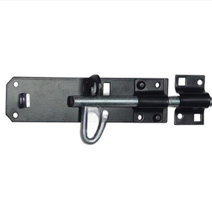 Black Iron Brenton Gate Bolt 6 Inch Door and Window Bolt Modern Locking <b>Hardware</b> for Anti Theft Use - Product Image 4