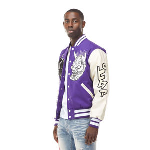 Wholesale Unisex Premium Quality <b>Men's</b> Winter Cow Hide <b>Bomber</b> <b>Jacket</b> High Street Stand New Design Custom Logo Embroidery <b>Varsity</b> - Product Image 4