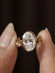 Gold Plated Pear Cut Moissanite Wedding <b>Statement</b> <b>Ring</b> 925 Sterling <b>Silver</b> Unisex Gift - Product Image 2