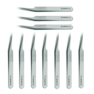 10 pinces dilatatoires angulaires pour vaisseaux, pointes de 0,2 mm, 11 cm, micro-pinces pour chirurgie esthétique, instruments chirurgicaux en acier inoxydable CE - Product Image 1