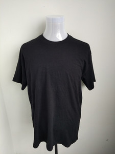 T-shirt pour homme à manches courtes personnalisé haut de gamme, noir uni, 100% coton, respirant, séchage rapide, coupe classique - Product Image 6