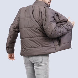 High Quality Waterproof Windproof <b>Hooded</b> Thick Quick Dry 100% Polyester Customized Logo <b>Puffer</b> <b>Jackets</b> for Men Plus Size - Product Image 3