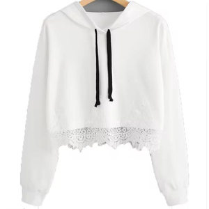 Fashion <b>Women's</b> Plain Winter Spring Crop Casual Wear Custom Regular Oversized Pullover <b>Long</b> Sleeves <b>Women</b> Crop Top <b>Hoodie</b> - Product Image 1