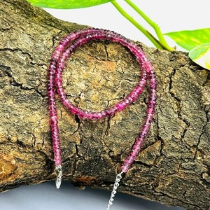 Natural Pink Tourmaline Faceted Rondelle Gemstone Necklace 4MM Pink Tourmaline Choker Necklace Fashion Jewelry For Men Women - Product Image 6
