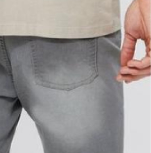 Shorts en jean gris déchiré pour homme, taille mi-haute, style décontracté d'été, tissu tissé - Product Image 6
