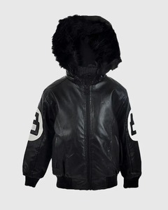 Chaqueta de Cuero Estilo Bomber 8 Ball para Hombre, Estilo Retro Hip Hop Urbano, Abrigo de Invierno, OEM ODM - Product Image 3
